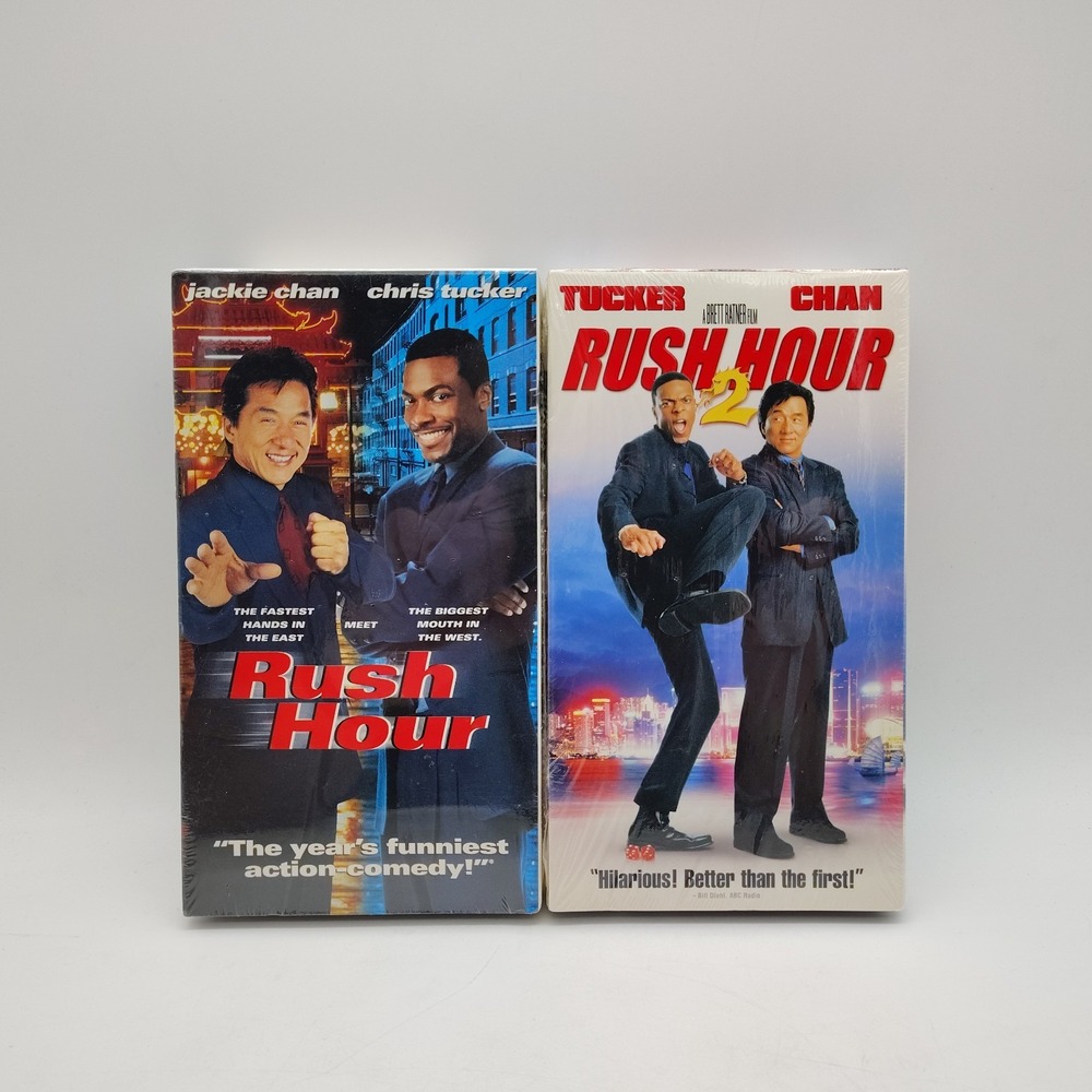 Rush Hour 1 And 2 (1999, 2001) 2 VHS Set NEW SEALED Jackie Chan Chris Tucker
